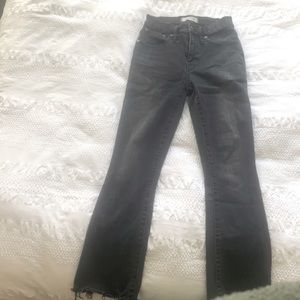 washed black madewell cali demi boot jean